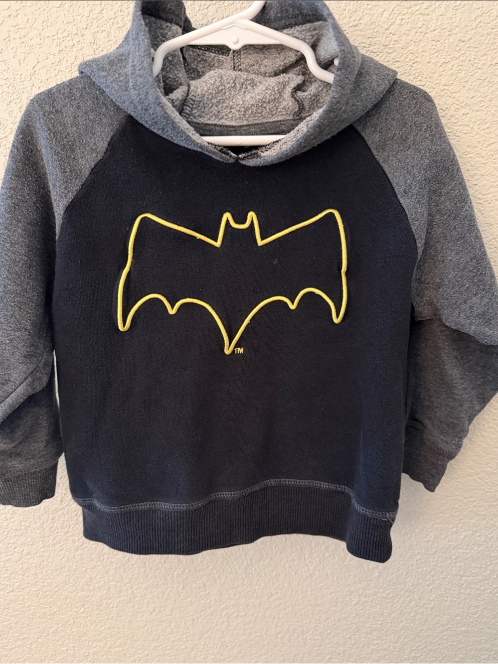 Kids' Toddler Boy Black & Gray Batman Pullover Hoodie 24mo/2T